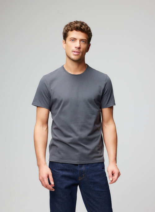 T-shirt Vert Col rond manches courtes en Coton organique / Coton recyclé - MAJESTIC FILATURES