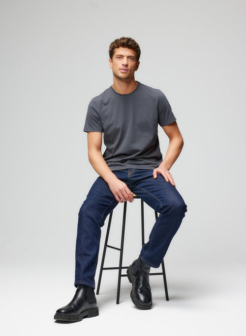 T-shirt Vert Col rond manches courtes en Coton organique / Coton recyclé - MAJESTIC FILATURES