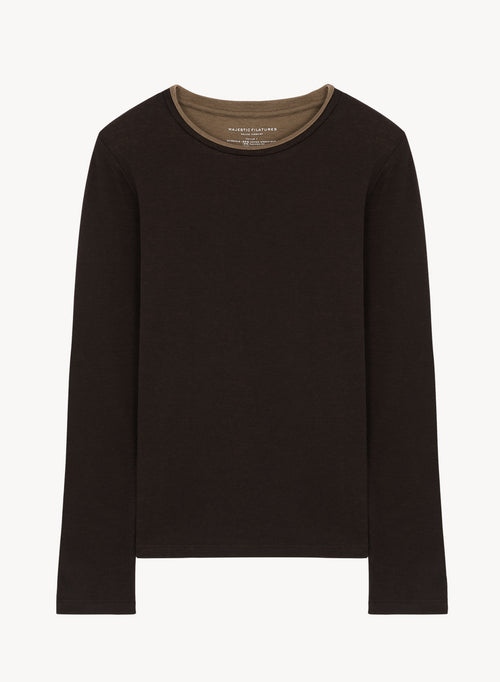 T-shirt en coton organique, cachemire et coton supima - MAJESTIC FILATURES