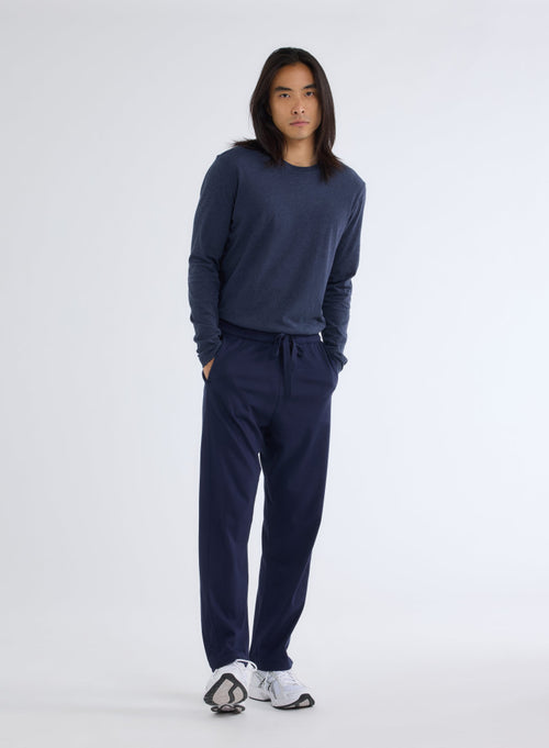 Pantalon Bleu en Coton Organique - MAJESTIC FILATURES